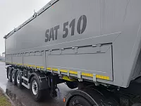Полуприцеп самосвальный алюминиевый с боковой и задней разгрузкой и вынесенной осью sat510