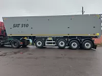 Полуприцеп самосвальный алюминиевый с боковой и задней разгрузкой и вынесенной осью sat510