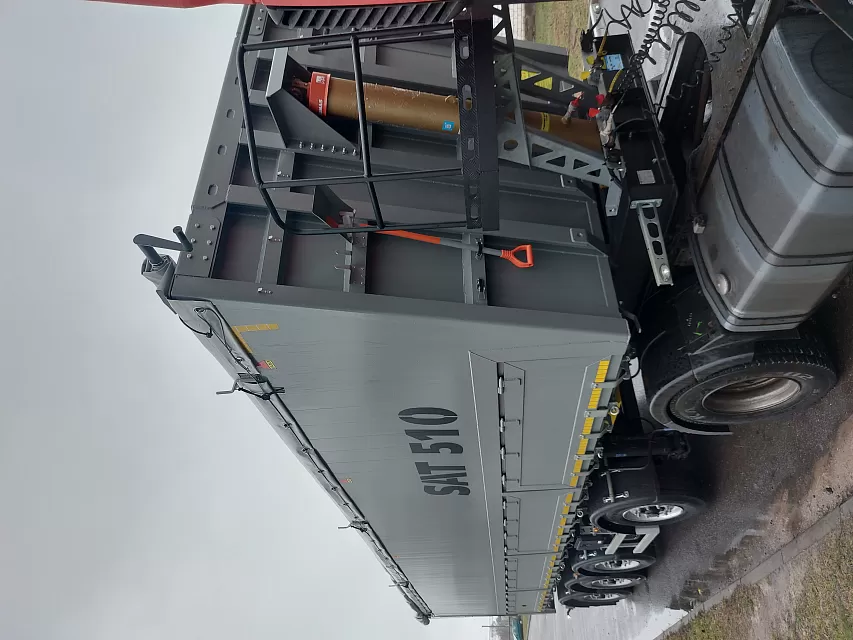 Полуприцеп самосвальный алюминиевый с боковой и задней разгрузкой и вынесенной осью sat510