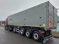 Полуприцеп самосвальный алюминиевый с боковой и задней разгрузкой и вынесенной осью sat510