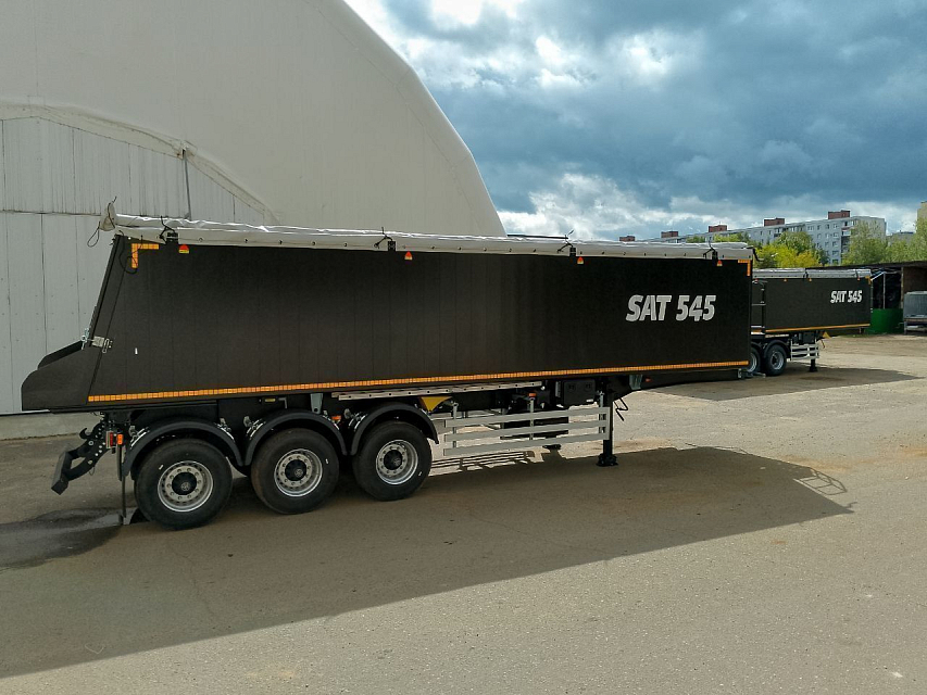 Полуприцеп самосвальный алюминиевый  sat545 (3-х осный)